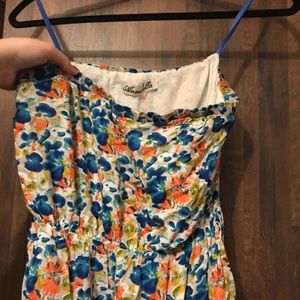 Strapless floral dress